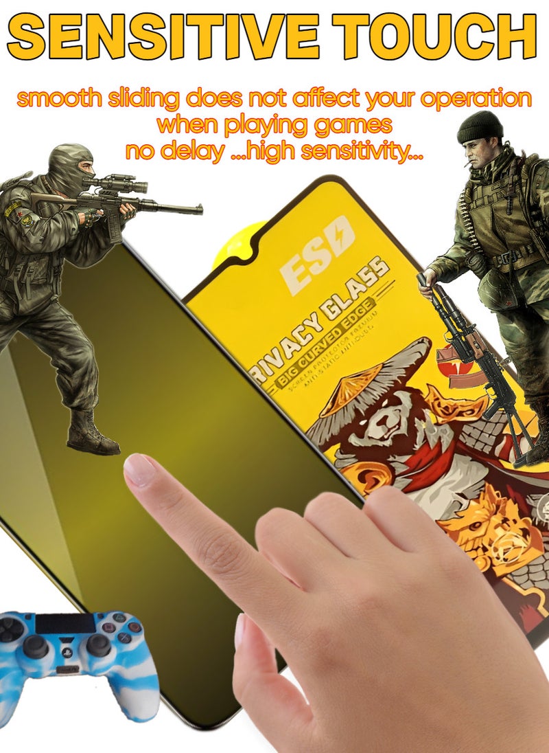 ESD 2 Pieces Tempered Dustproof Privacy Glass Screen Protector Compatible For Samsung Galaxy M12 - Image 3