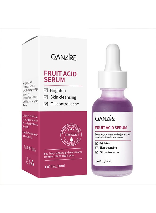 QANZIRE fruit acid essence, refines pores, cleanses skin, brightens skin tone, softens cuticles, and is a skincare product - Image 1
