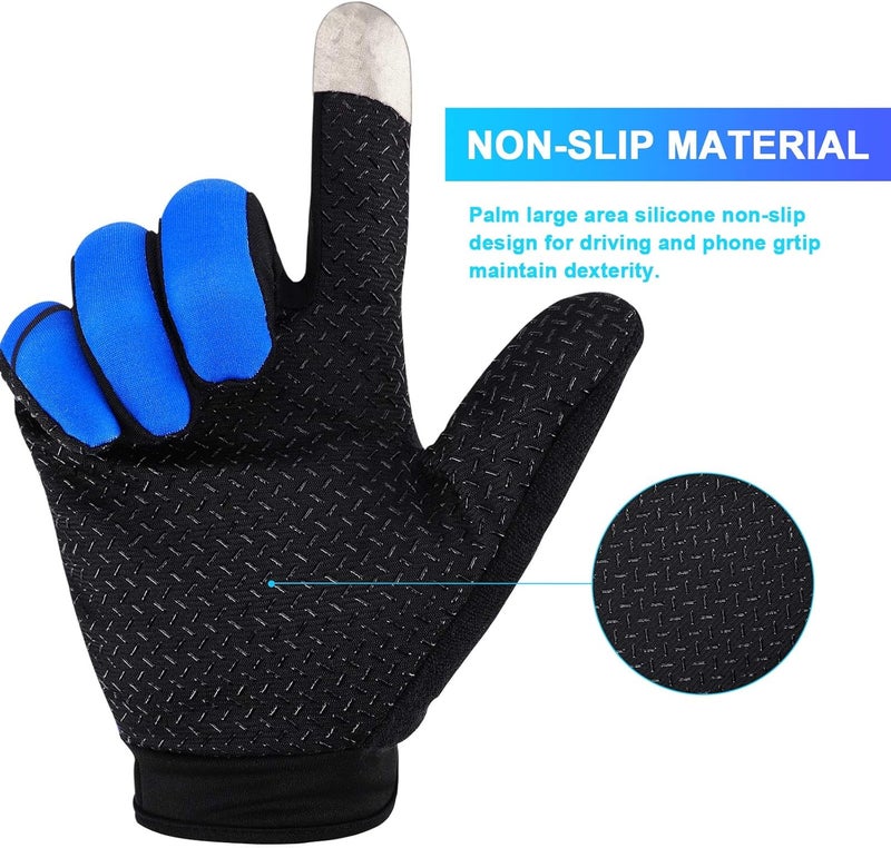 accmor Touch Screen Cycling Gloves - Large Size Kids Sport, Men Women Teens Fishing, Breathable Non-Slip Children Bike Riding for Hunting Climbing Outdoor Sports - Image 5