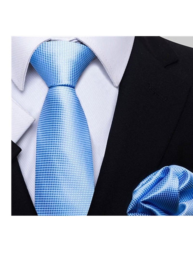 Generic - 6pcs men's gift box set 3 ties 3 chest scarves fashion business tie square scarf set - Image 1