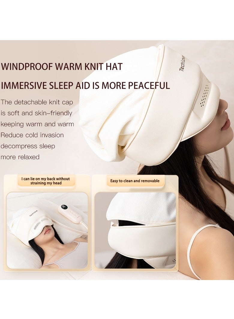 general 2024 Head & Eye Gravure Massager Head Eye Kneading Hot Compress Massage Cap Sleep Device Head Massager - Image 3