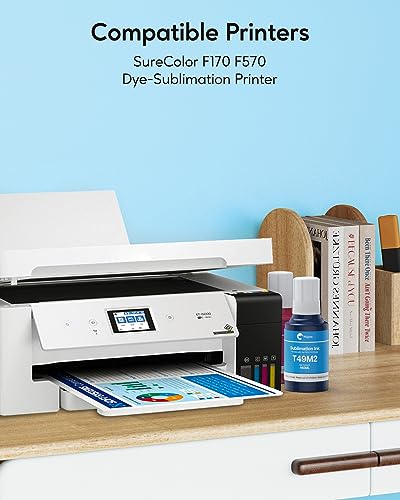 Hiipoo 560ML T49M Sublimation Ink for Epson Surecolor F170 F570 Sublimation Printer(T49M1 T49M2 T49M3 T49M4 Autofill/ICC-Free/Anti-UV) - Image 2
