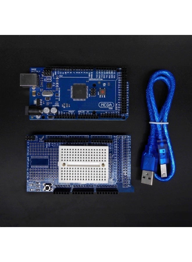 والالا مجموعة البدء الكاملة لمشاريع STEM الإلكترونية لـ Arduino مع Mega2560 وLCD1602 ومحرك سيرفو ومحرك متدرج وأجهزة استشعار ولوحة توصيل وسلك توصيل ومقاوم ومكثف وترانزستور وبرنامج تعليمي - Image 3