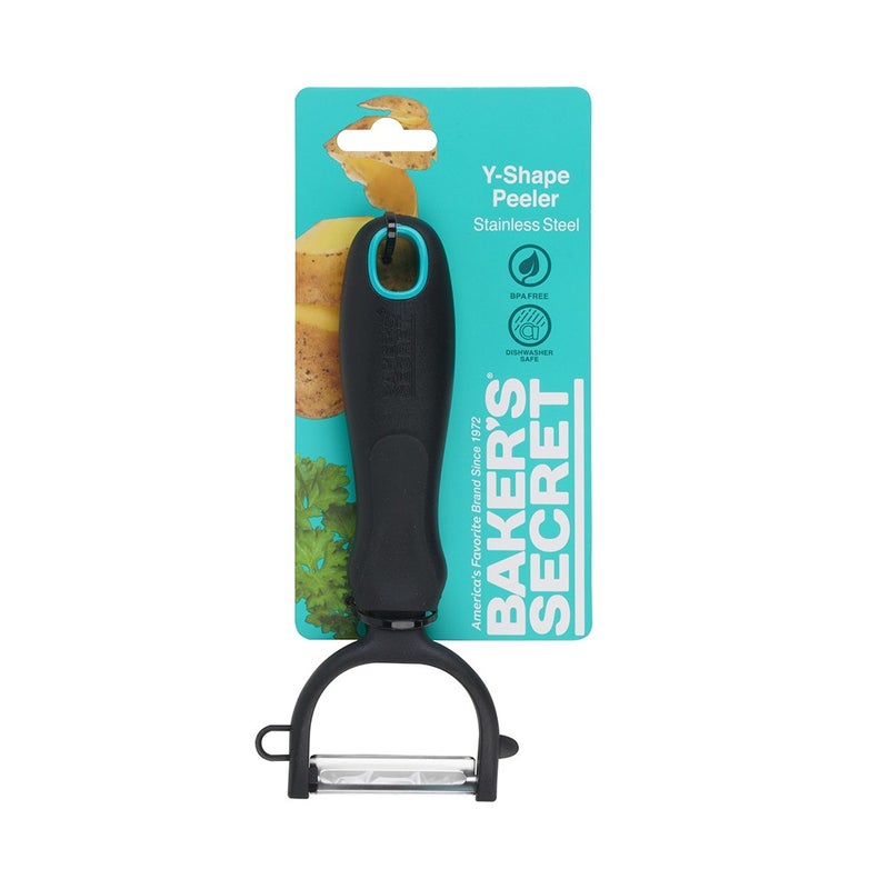 Baker's Secret Baker’s Secret 7 Inch Stainless Steel Y‑Peeler – Premium Kitchen Tool for Efficient Peeling, Food Preparation & Durable Use - Image 1