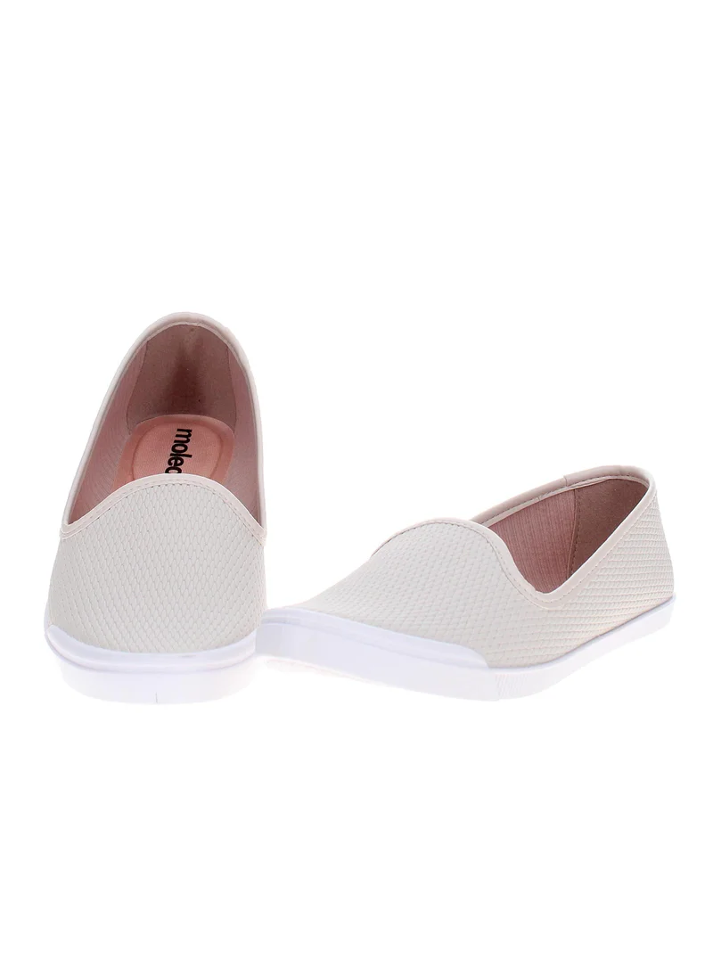 Moleca Off-White Ladies Casual Slip-On Shoes – Lightweight & Comfortable Everyday Footwear for Women | Best Price UAE
