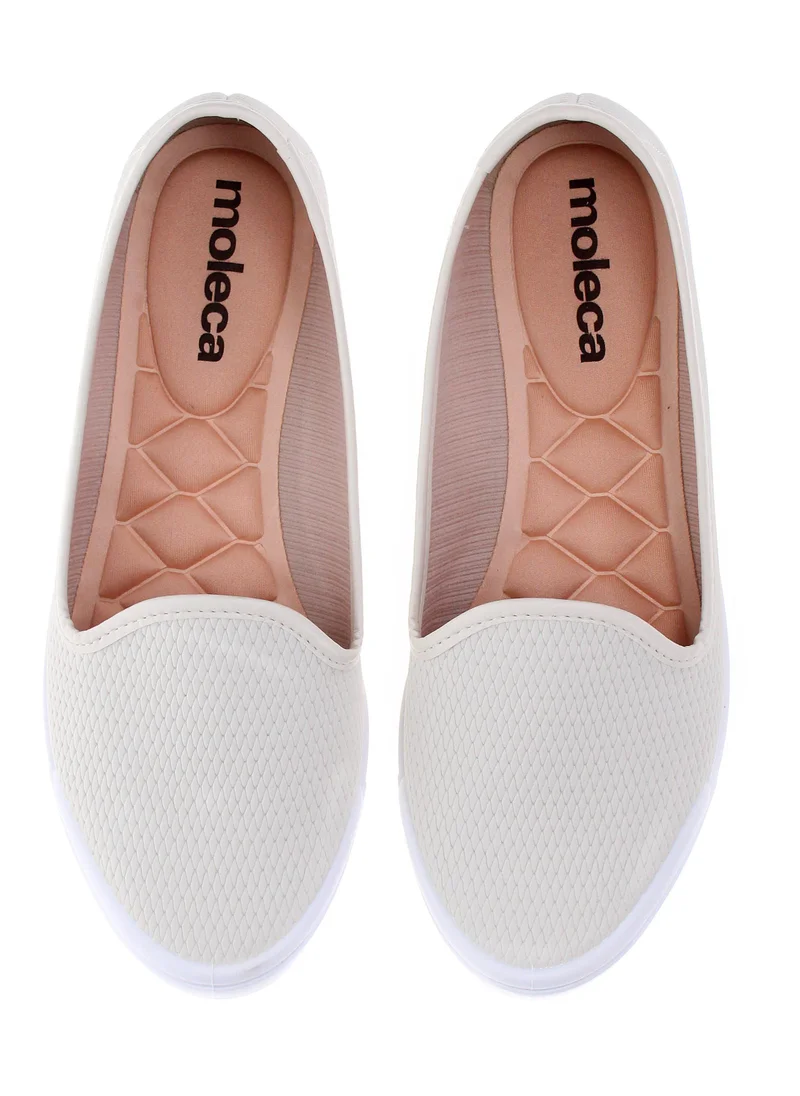 Moleca Off-White Ladies Casual Slip-On Shoes – Lightweight & Comfortable Everyday Footwear for Women | Best Price UAE