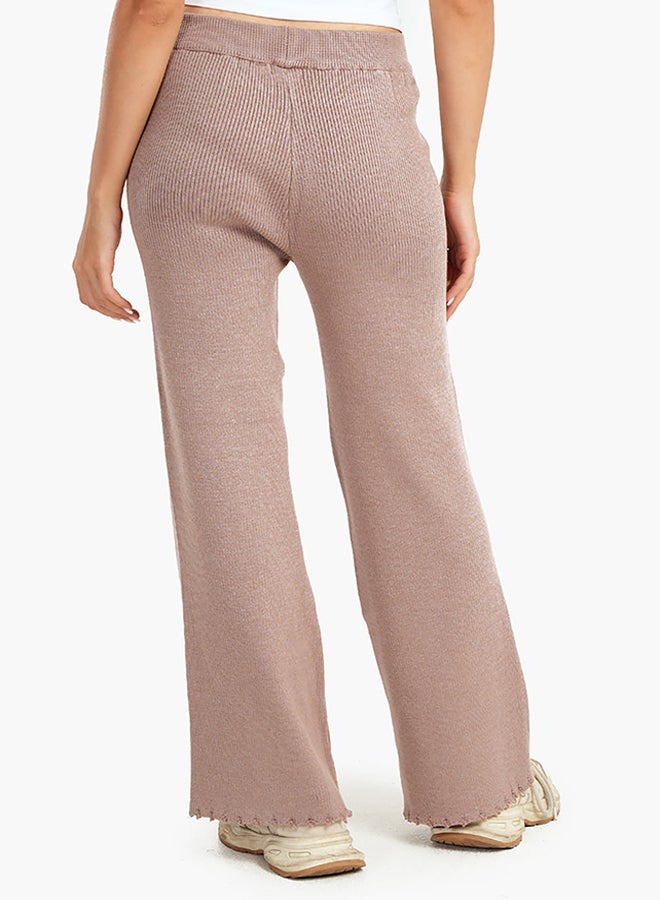 Carina Coffee Wool Lounge Pants