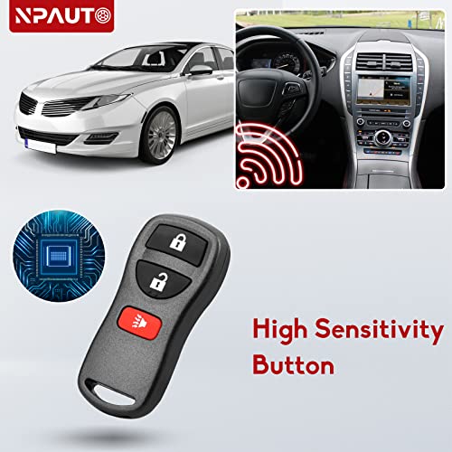 NPAUTO بديل مفتاح NPAUTO، يناسب نيسان فرونتير، إكستيرا، تيتان، فيرسا، باثفايندر، مورانو، كويست، سنترا، أرمادا، NV، إنفينيتي QX4 FX35 FX45 - مفتاح تحكم عن بعد للدخول بدون مفتاح، KBRASTU15، عبوة 2 - Image 5