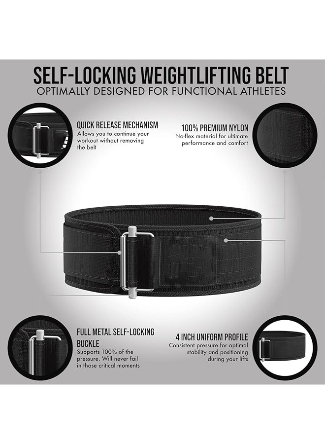 X spring Weight Lifting Belt Quick Locking Premium Lifting Belts for Men Weightlifting Adjustable Lifting Belts Deadlift Training Belt for Workout Belt Cross Training Powerlifting - Image 2