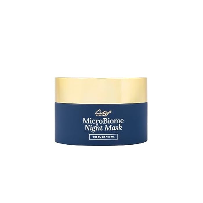 City Beauty MicroBiome Night Mask - Nourishing Overnight Face Mask - Prebiotic & Probiotic Blend - Solution for Dull, Uneven Skin Tone, Large Pores, & Wrinkles - Anti-Aging Cruelty-Free Skin Care - Image 1