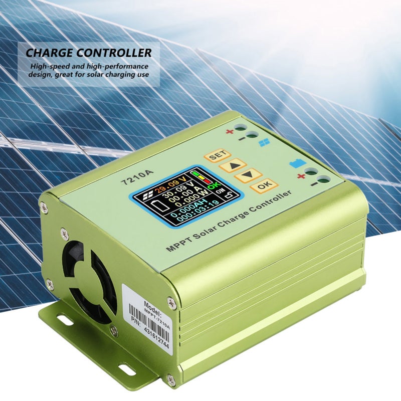 MPPT Solar Charge Controller 0-10A Adjustable DC15-90V - Aluminum Alloy Case with LCD Display for Home Solar Power System - Image 2