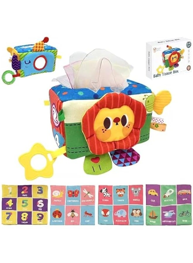 DURKU Montessori Sensory Tissue Box - 6-in-1 Educational Soft Toy for Toddlers, Kids, and 12-18-24 Month Infants - Preschool Learning Magic Gift - Image 1