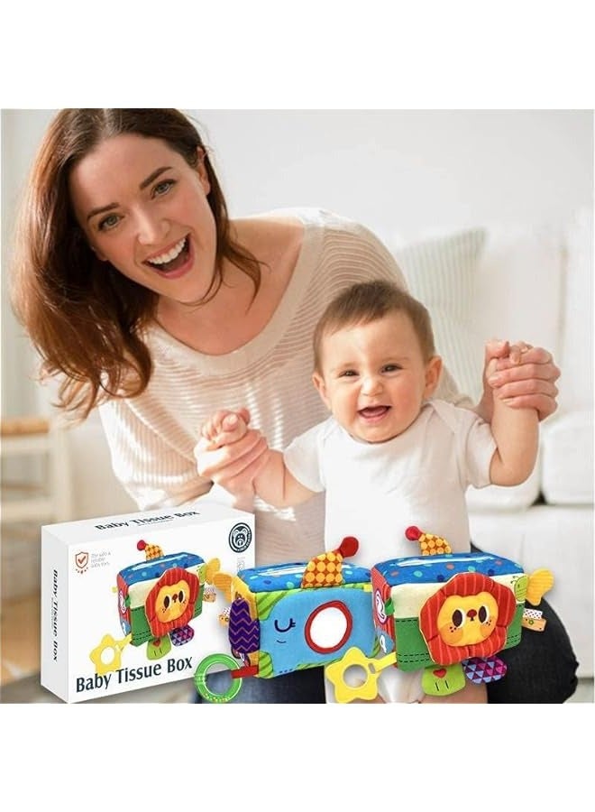 DURKU Montessori Sensory Tissue Box - 6-in-1 Educational Soft Toy for Toddlers, Kids, and 12-18-24 Month Infants - Preschool Learning Magic Gift - Image 3