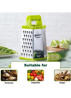 Sweet Home Sweet Home Six-Sided Grater Potato Grater 6-in-1 Stainless Steel Vegetable Grater Perfect Grater for Vegetables, Ginger, Parmesan Cheese - Dishwasher Safe Versatile Cheese Grater with Handle  - Image 5