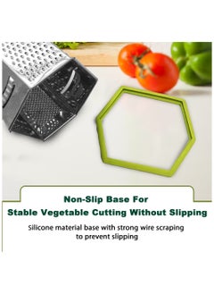 Sweet Home Sweet Home Six-Sided Grater Potato Grater 6-in-1 Stainless Steel Vegetable Grater Perfect Grater for Vegetables, Ginger, Parmesan Cheese - Dishwasher Safe Versatile Cheese Grater with Handle  - Image 4