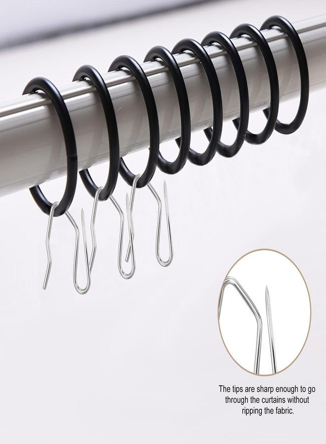 Quacc 50 PCS Stainless Steel Curtain Hooks with Storage Box, 1.2" Metal Drapery Pins Strong Drapery Hook for Door Window Shower Curtains Pleated Drapes - Image 3