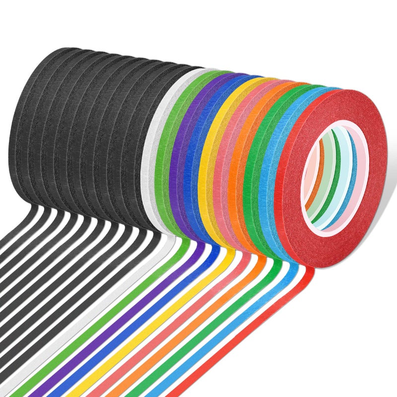 selizo 20 Rolls 1/8 Whiteboard Tape Line, 3mm Thin Tape for Dry Erase Board, Pinstriping Tape, Draping Tape, Chart Tape for White Board Accessories DIY Art Crafts - Image 1