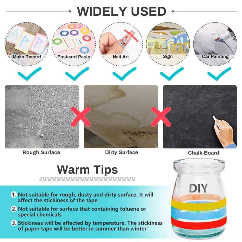 selizo 20 Rolls 1/8 Whiteboard Tape Line, 3mm Thin Tape for Dry Erase Board, Pinstriping Tape, Draping Tape, Chart Tape for White Board Accessories DIY Art Crafts - Image 4