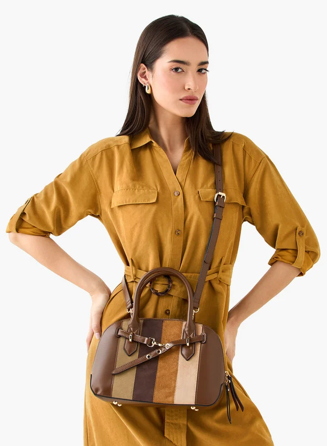 سيليست Colourblock Tote Bag with Double Handles and Detachable Purse