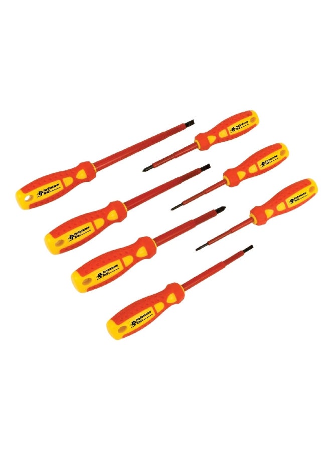 ACE 7-Piece Electrician Screwdriver Set Red and Yellow 38.1 x 19.05 x 3.81 cm W30897 - Image 1