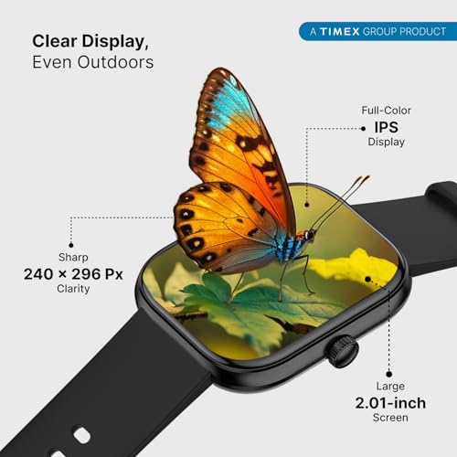 TIMEX تايمكس آي كونكت آرك 2.01" (5.1 سم) شاشة مع تاج وظيفي ومكالمة بلوتوث للساعات الذكية للجنسين - TWIXW1400T - Image 5