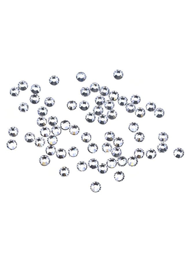Generic Pro Crystal Adhesive Rhinestones 3.0 to 3.2 mm SS12 with Flat Back of Clear Glass, Round Gemstones that are Strong and Shiny to Reflect Light and Stick Evenly to Clothes and Mobile Phones, Clear 1440 Pieces  - Image 1