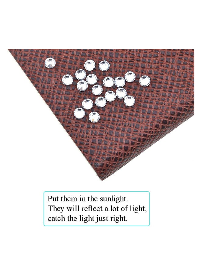 Generic Pro Crystal Adhesive Rhinestones 3.0 to 3.2 mm SS12 with Flat Back of Clear Glass, Round Gemstones that are Strong and Shiny to Reflect Light and Stick Evenly to Clothes and Mobile Phones, Clear 1440 Pieces  - Image 2