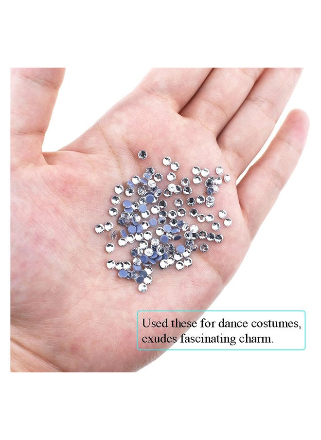 Generic Pro Crystal Adhesive Rhinestones 3.0 to 3.2 mm SS12 with Flat Back of Clear Glass, Round Gemstones that are Strong and Shiny to Reflect Light and Stick Evenly to Clothes and Mobile Phones, Clear 1440 Pieces  - Image 3