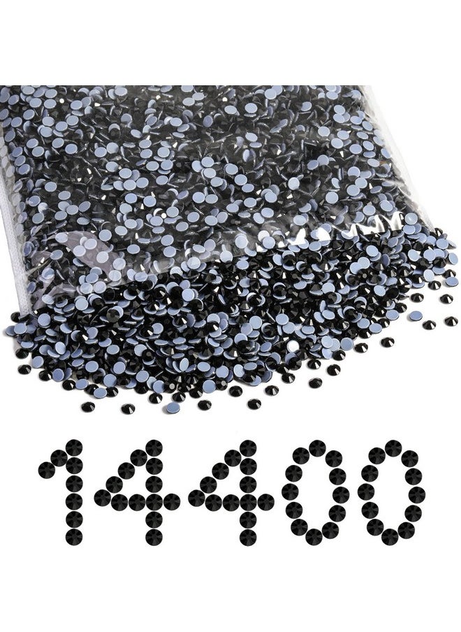 BEADSLAND Hotfix Rhinestones Bulk 14400Pcs Crystal Hot Fix Rhinestones For Crafts Clothes Diy Decoration Black Ss10 2.7 2.9Mm  - Image 1