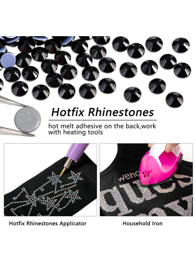 BEADSLAND Hotfix Rhinestones Bulk 14400Pcs Crystal Hot Fix Rhinestones For Crafts Clothes Diy Decoration Black Ss10 2.7 2.9Mm  - Image 5