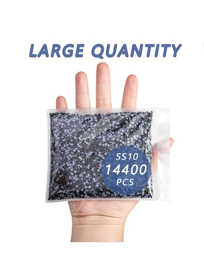 BEADSLAND Hotfix Rhinestones Bulk 14400Pcs Crystal Hot Fix Rhinestones For Crafts Clothes Diy Decoration Black Ss10 2.7 2.9Mm  - Image 3