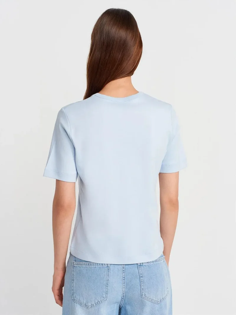 ديلفين DILVIN Women's Cotton V-Neck T-Shirt