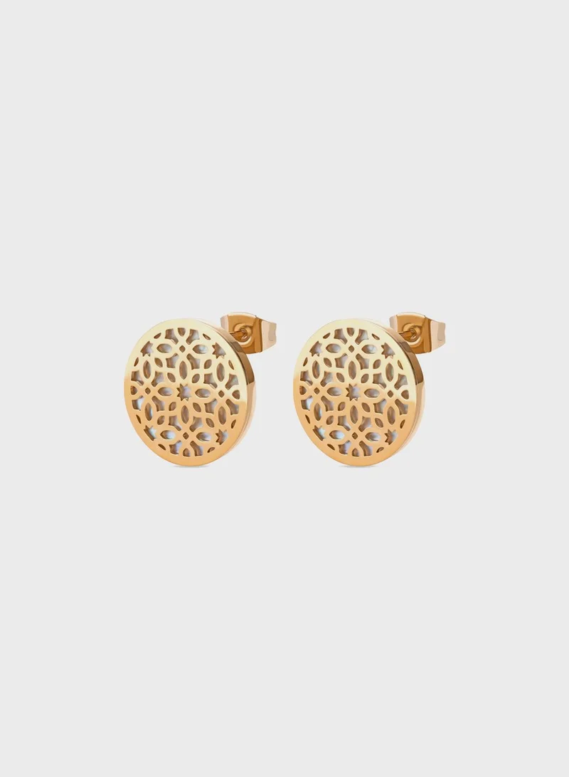 CERRUTI 1881 Chain Detailed Stud Earrings