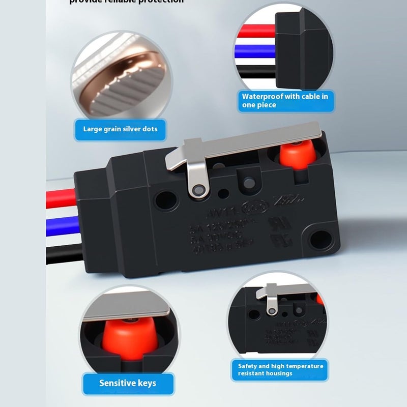 G5W111 مفتاح حد صغير ملون بسلكين مغلق عادةً مقاوم للغبار عالي الحساسية للاستخدام الصناعي - Image 3