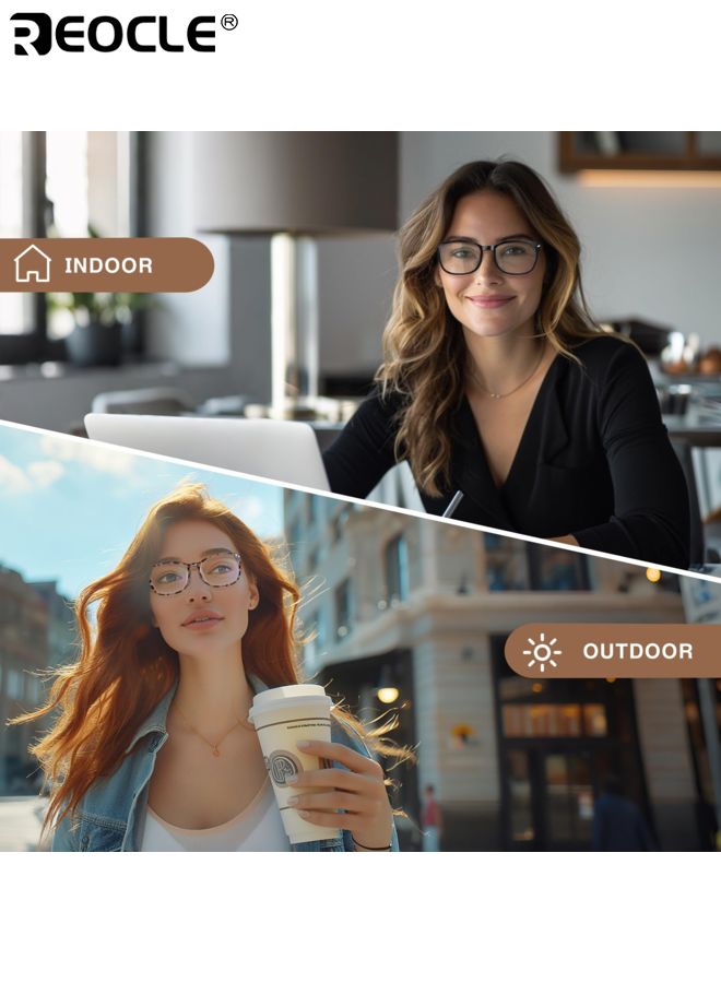 ريوكل نظارات بلو لايت بلوك غير محددة الجنس بإطار صغير عدسة الكمبيوتر مثبطة للضوء الأزرق للاستخدام للشاشات للنساء والرجال والمراهقين - Image 5