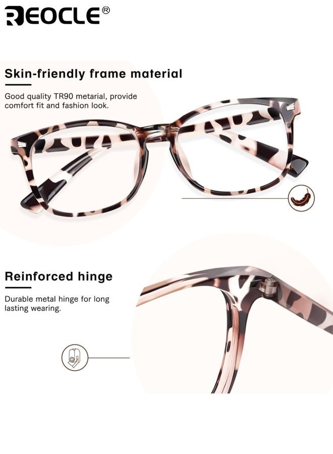 ريوكل نظارات بلو لايت بلوك غير محددة الجنس بإطار صغير عدسة الكمبيوتر مثبطة للضوء الأزرق للاستخدام للشاشات للنساء والرجال والمراهقين - Image 3