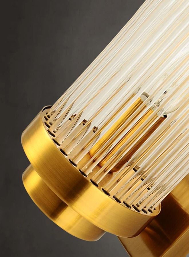 تارجت مصباح جداري ليد فاخر لغرفة المعيشة مصنوع من الذهب المصقول وكعكات غرف النوم بتصميم عصري وإبداعي وتركيبات إضاءة ديكور المنزل وإضاءة زجاجية - Image 3