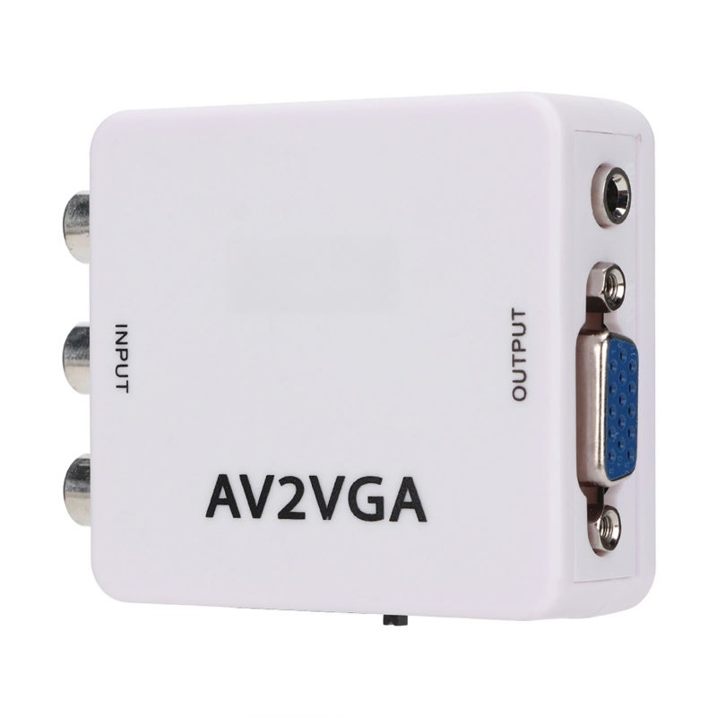 محول AV صغير مركب إلى VGA بدقة 480P لجهاز فك التشفير التلفزيوني - محول الصوت والفيديو (أبيض) - Image 4