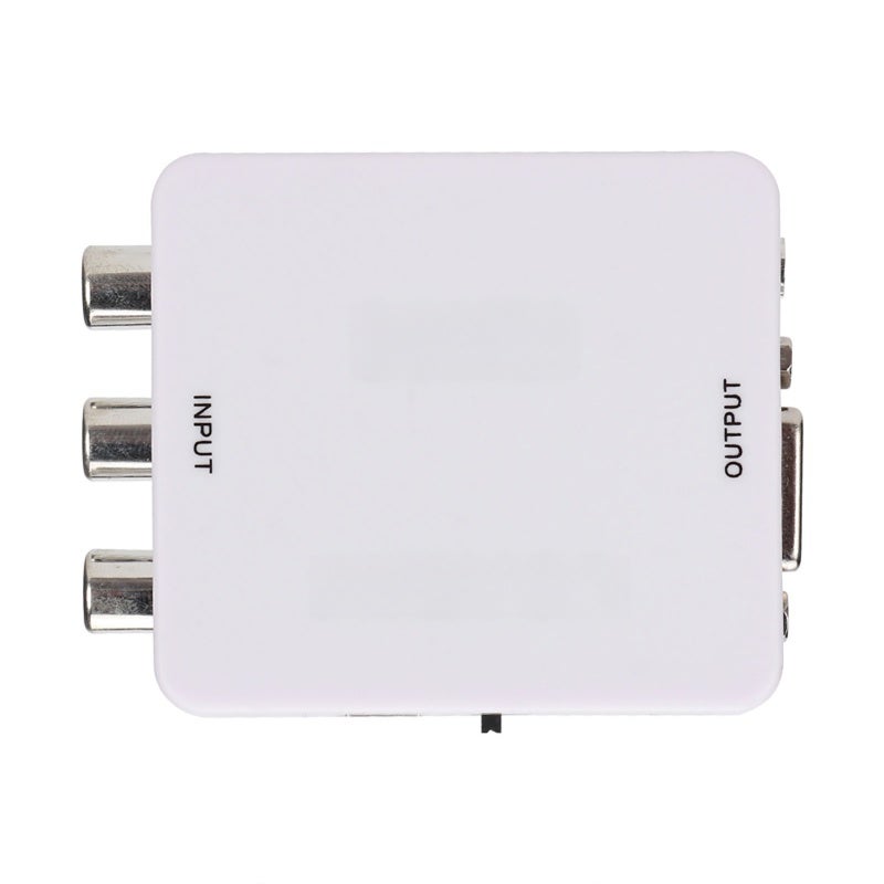 محول AV صغير مركب إلى VGA بدقة 480P لجهاز فك التشفير التلفزيوني - محول الصوت والفيديو (أبيض) - Image 5