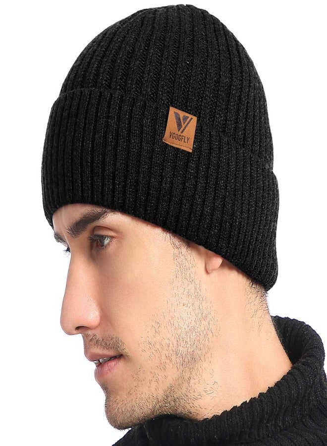 Vgogfly Lined Men Beanie Slouchy Knit Skull Cap Warm Stocking Hats Guys Women Striped Winter Beanie Hat, Brite Lime, One size - Image 5