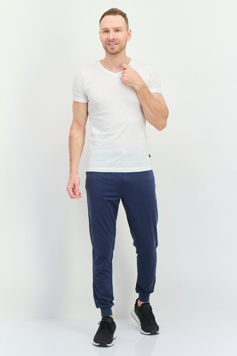 Beause Men Sportswear Fit Training Sweatpants, Navy Blue  - Image 3