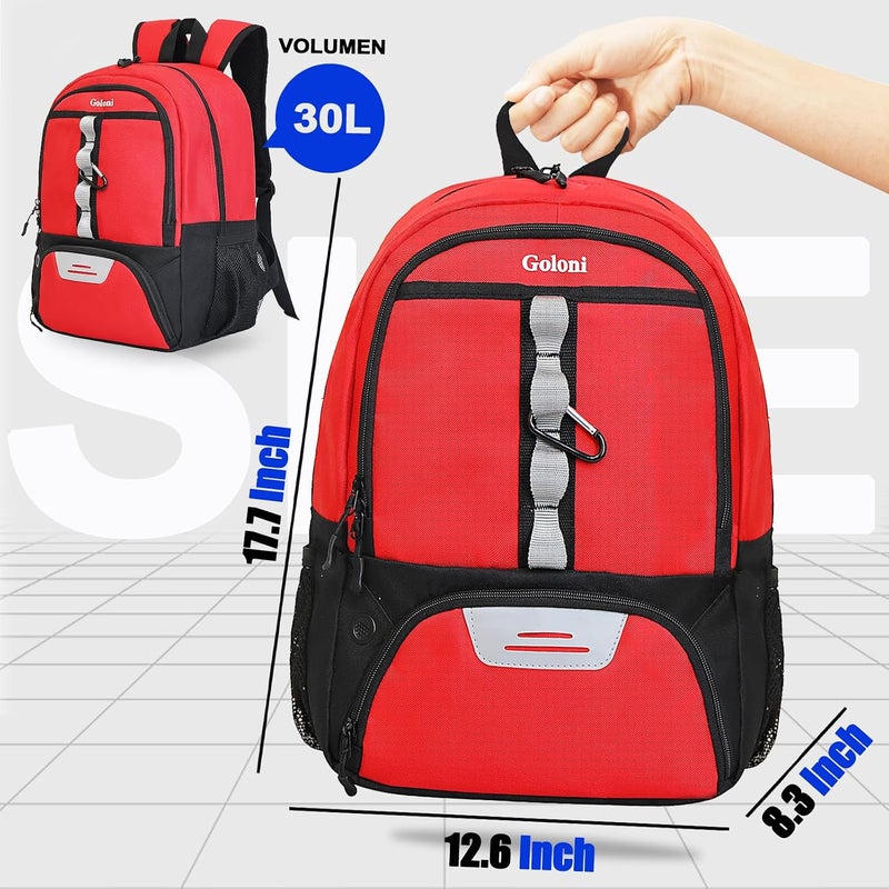 Goloni |Basketball Soccer Backpack Bag - Soccer Backpack & Bags for Basketball, Volleyball & Football Sports, Includes Separate Cleat Shoe and Ball Compartment, fit to & Adult - Image 4