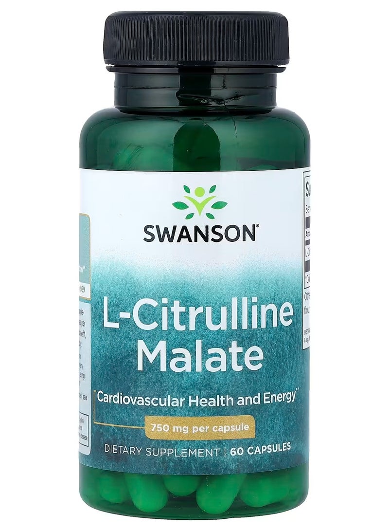 سوانسون، مالات إل-سيترولين، 750 مجم، 60 كبسولة