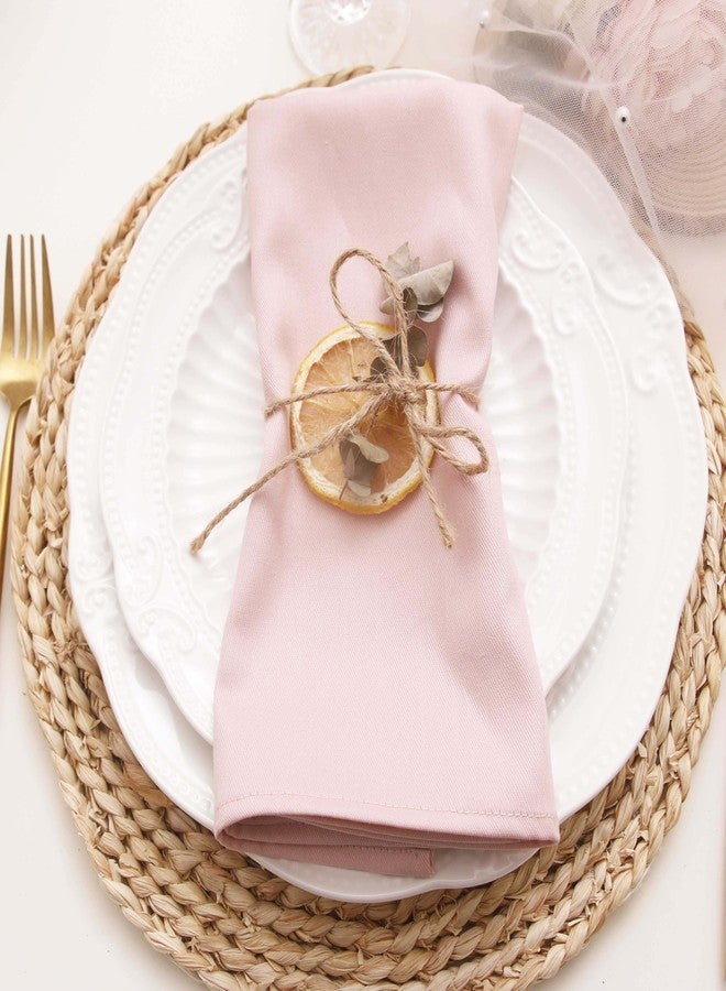 JINVASE Cotton Cloth Napkins Set of 12, Dinner Cloth Napkins Bulk, Wedding Spring Easter Bridal Shower Baby Shower 17 * 17'' (12 Pack, Dusty Pink) - Image 4