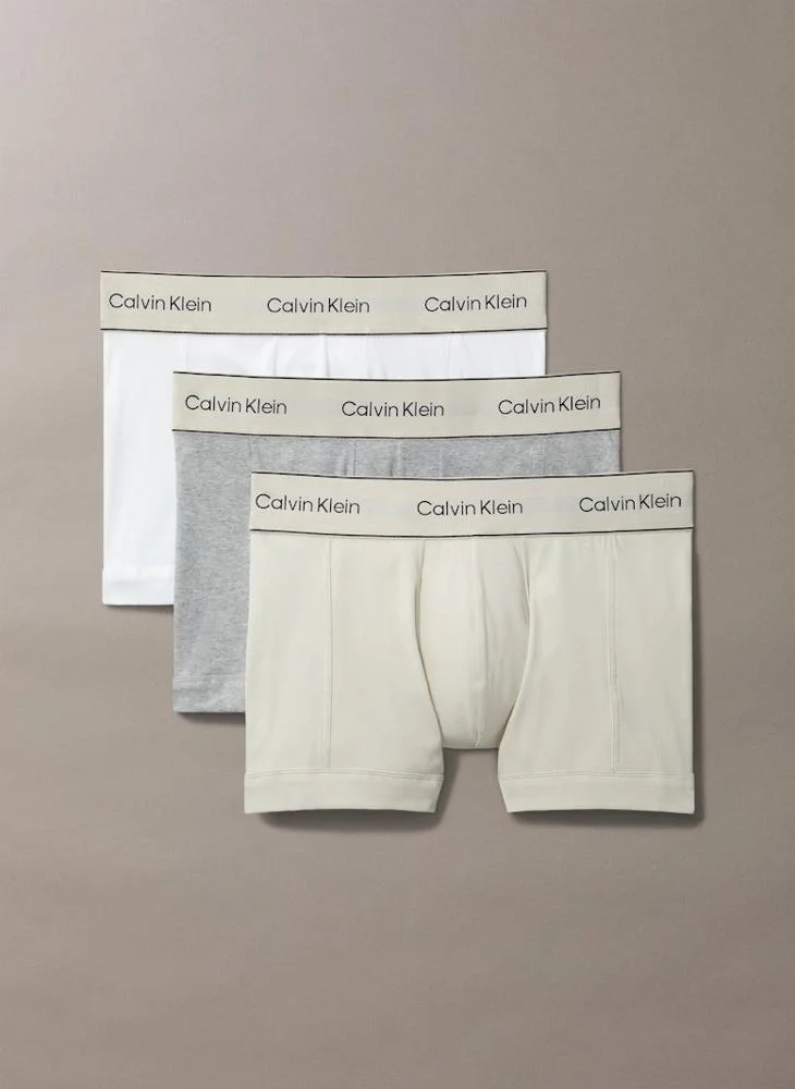 CALVIN KLEIN 3 Pack Trunks - Heritage Cotton Stretch