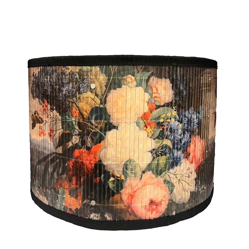 Yuqim Floral Lamp Shades E27 Vintage Flower Patterned Lampshade 118 x 79 Printed Oval Lamp Cover for Table Floor Light ChandelierBlossom - Image 2