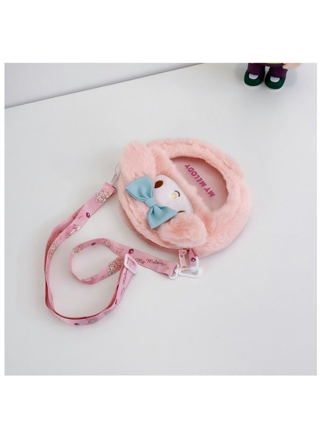 MY MELODY Transparent visible cartoon plush crossbody toy bag  - Image 3