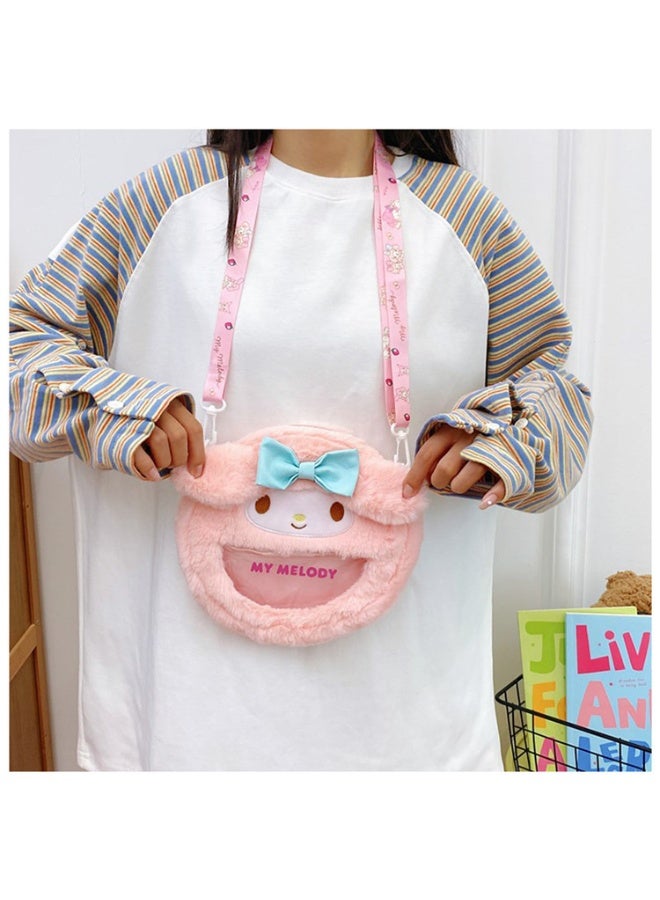 MY MELODY Transparent visible cartoon plush crossbody toy bag  - Image 2