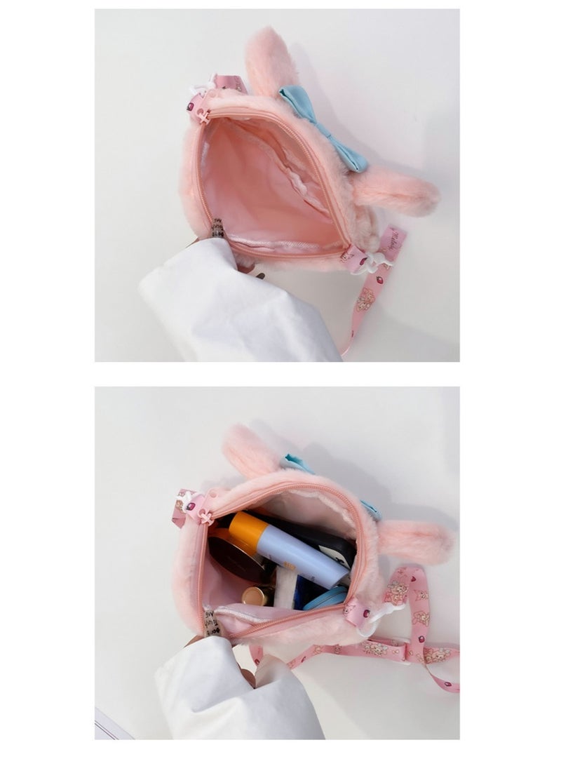 MY MELODY Transparent visible cartoon plush crossbody toy bag  - Image 5