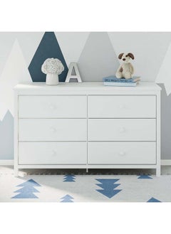 Al Home Kids Dresser: 133x42x82 Wood, White by Alhome 